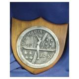 USS Maria's Pewter and Wood Wall Plaque