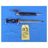 F Herder WW2 German Brownshirt dagger
