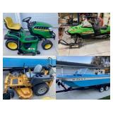 Gilbride Auction - Tractors, Mowers, Boat, Snowmobile