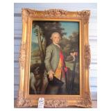 345 Colonial oil painting