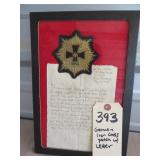 393 Iron cross patch with letter