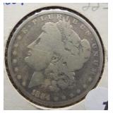 1884-O Morgan Silver Dollar.
