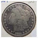 1884 Morgan Silver Dollar.