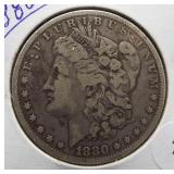 1880 Morgan Silver Dollar.