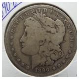 1890-O Morgan Silver Dollar.