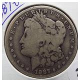 1887-O Morgan Silver Dollar.