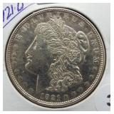 1921-D Morgan Silver Dollar.
