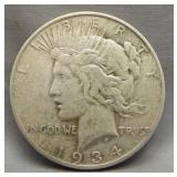 1934-S Peace Silver Dollar.