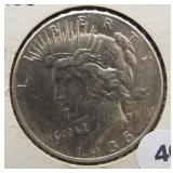 1935 Peace Silver Dollar.