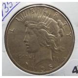 1935-S Peace Silver Dollar.