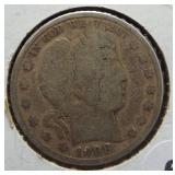 1908-O Barber Silver Half Dollar.