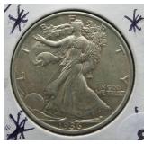 1936  Walking Liberty Silver Half Dollar.