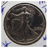 1943 Walking Liberty Silver Half Dollar.