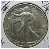 1943-S Walking Liberty Silver Half Dollar.