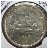 1965 Canadian Silver Dollar.