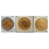 1964 Kennedy Silver Half Dollar Gold Plated (2)
