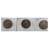 (3) 1930-S Standing Liberty Silver Quarters.