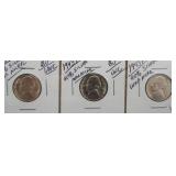 (3) 1943-P BU/UNC Jefferson 40% Silver War Time