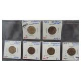 (6) BU/Nice Jefferson Nickels. Dates: 1942-S