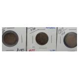(3) Liberty V-Nickels. Dates: 1889, 1890, 1909