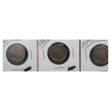(3) Buffalo Nickels. Dates: 1916-S, 1920-D,