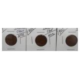 (3) Indian Head Cents. Dates: 1902, 1905, 1909