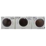 (3) Shield 2-Cent Pieces. Dates: 1864, 1865, 1869
