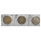 (3) 1959 Canadian Silver Half Dollars.