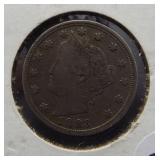 1883 With Cents Liberty V-Nickel.