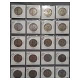 (20) Walking Liberty Silver Half Dollars. Dates: