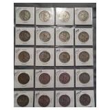 (20) Walking Liberty Silver Half Dollars. Dates: