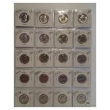 (20) UNC 1955-D Washington Silver Quarters.