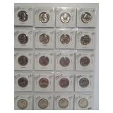 (20) UNC 1955-D Washington Silver Quarters.
