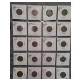 (20) Liberty V-Nickels. Dates: 1899, 1901, 1902,