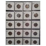 (20) Liberty V-Nickels. Dates: (2) 1899, 1901,