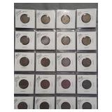(20) Liberty V-Nickels. Dates: 1899, 1901, 1902,