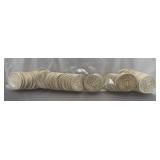 (50) Assorted Dates from 1934 to 1940. 90% Silver