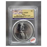 2017 Star Wars Darth Vader Niue. PCGS MS69.