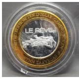 $10 Las Vegas Wynn .999 fine silver gaming token.