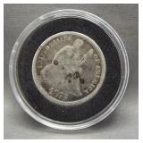 1875 Seated dime.
