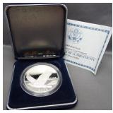 2008 Proof Bald Eagle silver dollar with box and