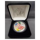 2000 Colorized Silver Eagle with box.