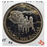 1992 Canadian silver dollar. 92.5% silver
