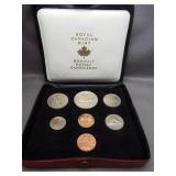 1973 Canadian Specimen 7 coin set. Double penny