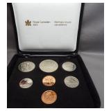 1980 Canadian Specimen 7 coin set. Double penny