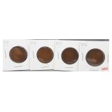 (4) Canadian large cents: 1916, 1917, 1918, 1919.
