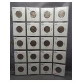 (20) 1920-1937 Buffalo nickels.