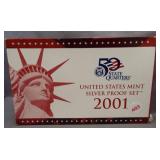 2001 US Mint silver proof set.