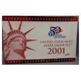 2001 US Mint silver proof set.