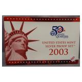 2003 US Mint silver proof set.